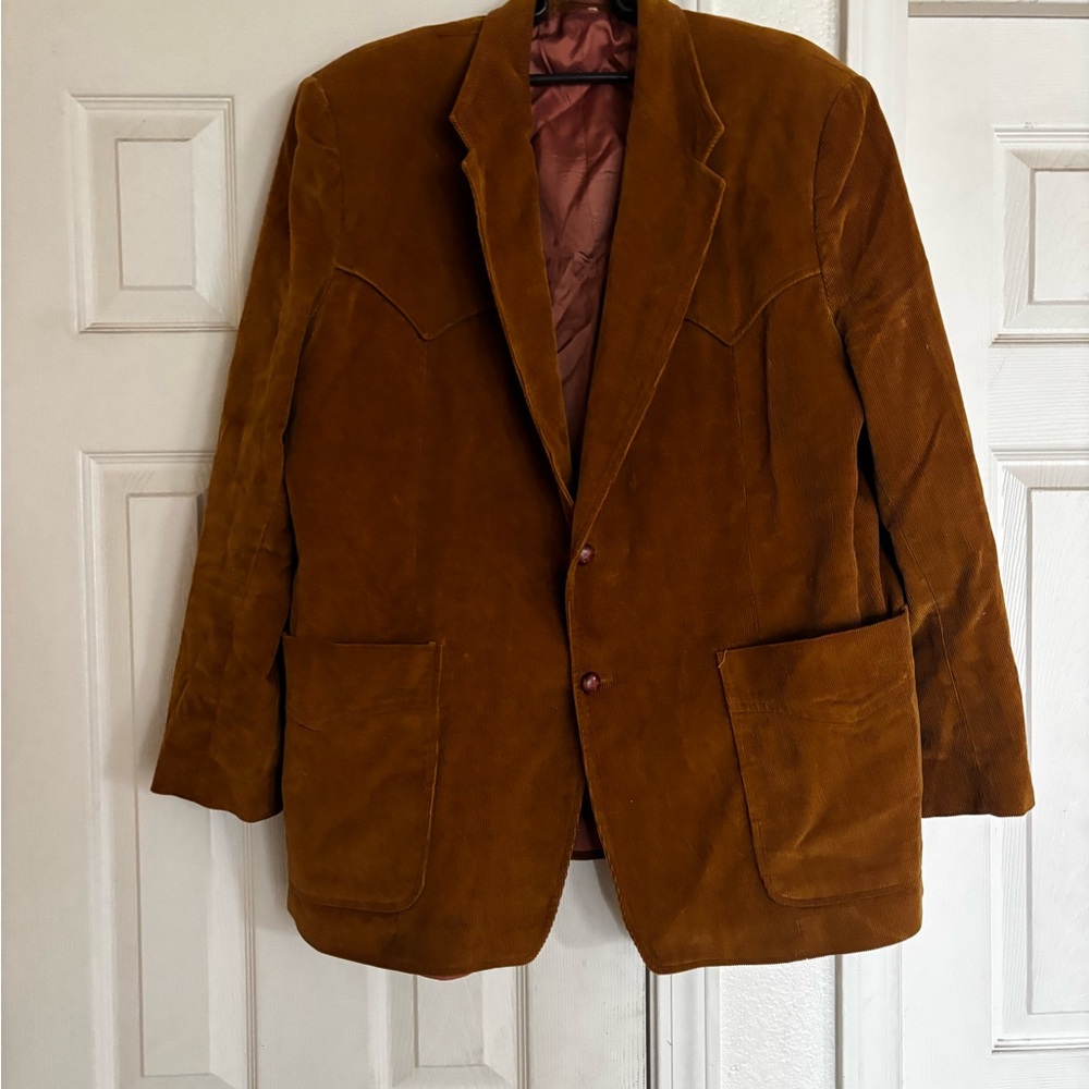 VTG Brad Whitney corduroy western two button blazer 70’s EUC 46R